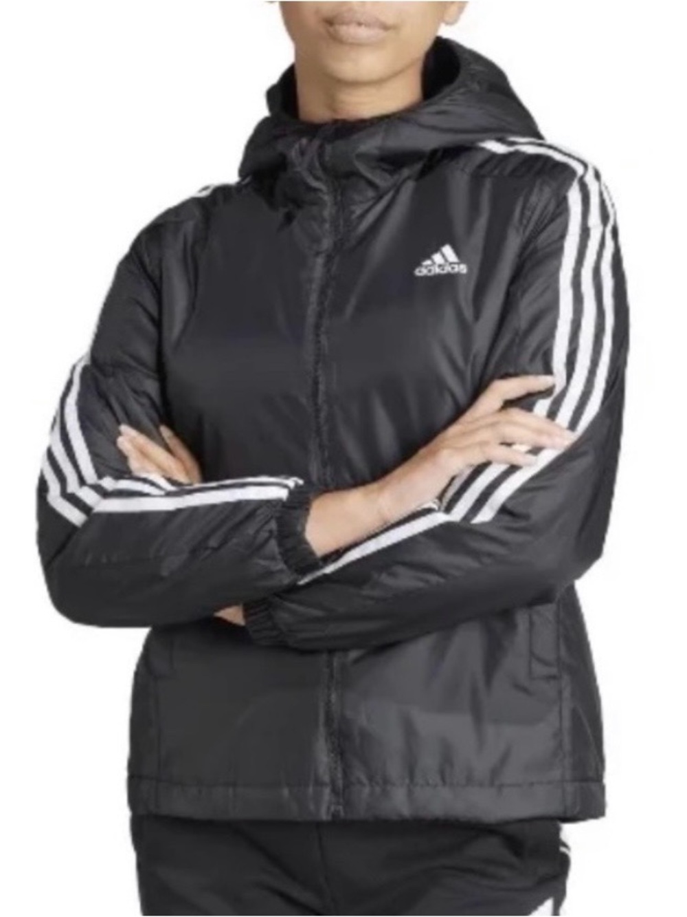 Adidas Women's Black Hooded insulated Jacket